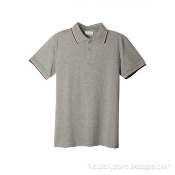 Men's Short Sleeve Grey Polo Shirt